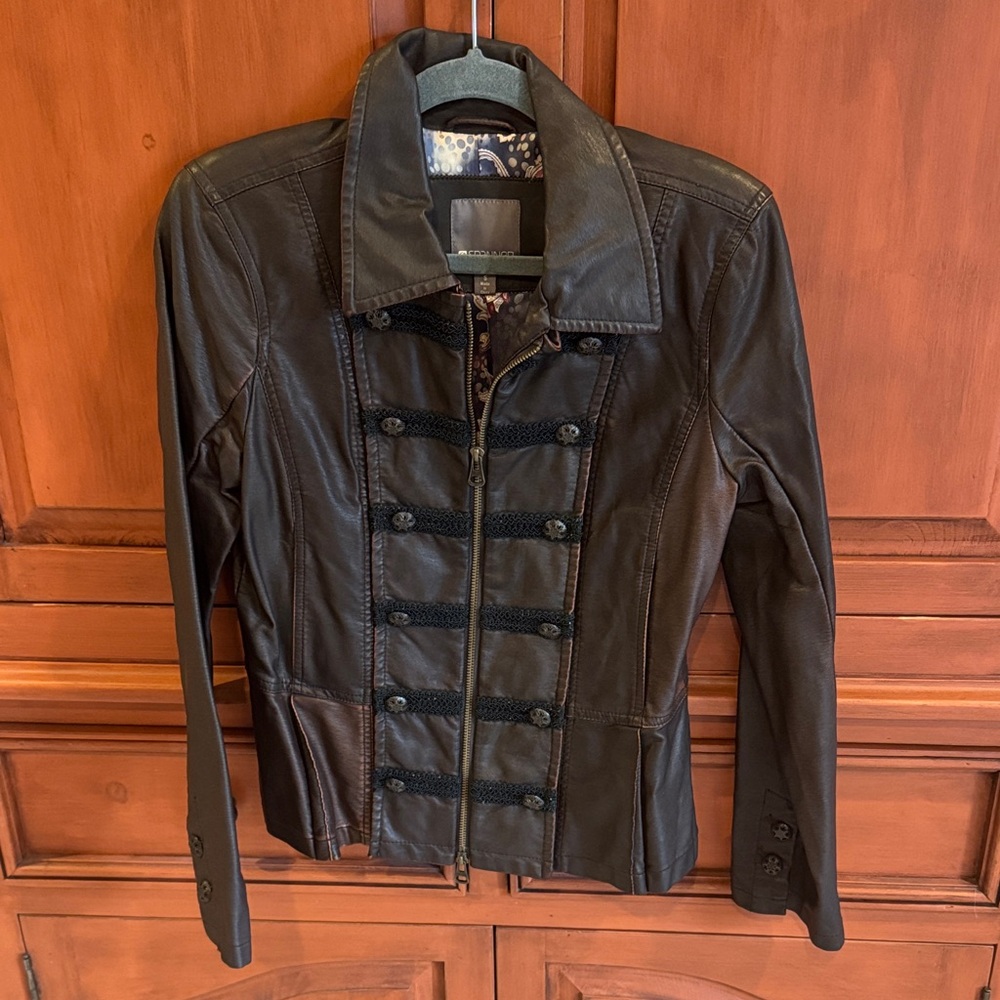 Spanner Dark Brown Leather Jacket - image 1